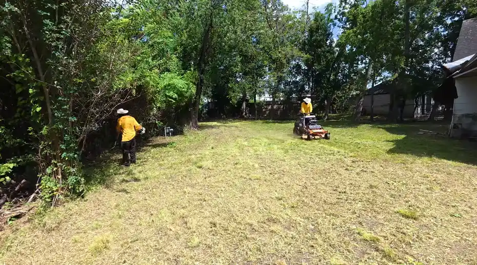 Maintained backyard lawn in Lafayette, LA